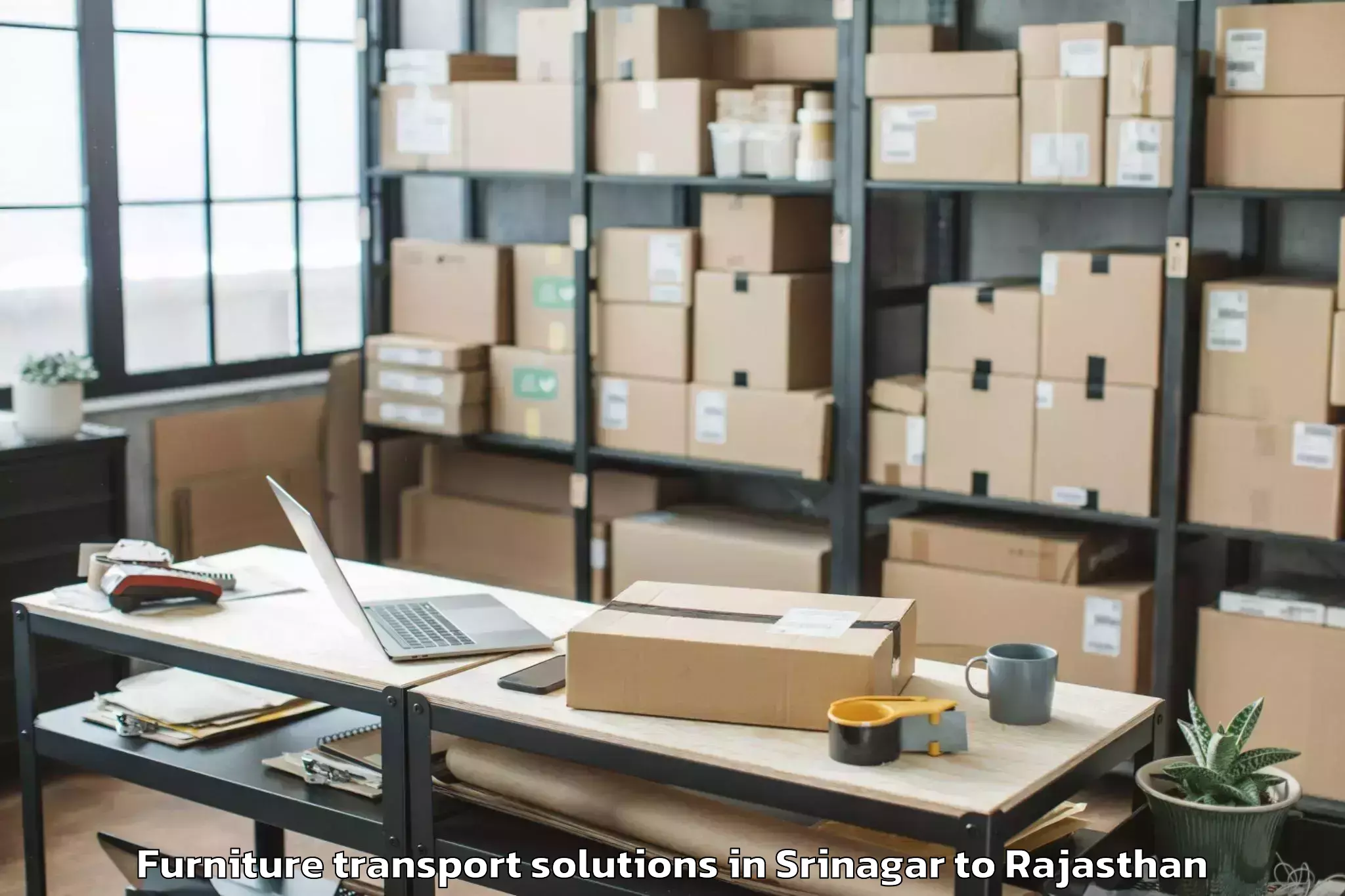 Srinagar to Laxmangarh Furniture Transport Solutions Booking